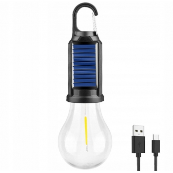 ŻARÓWKA KEMPINGOWA TURYSTYCZNA SOLARNA LED USB C